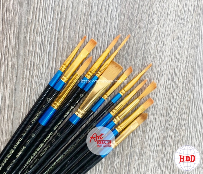 Cọ vẽ bộ (3c/bộ), 577-6B dẹp (034111)