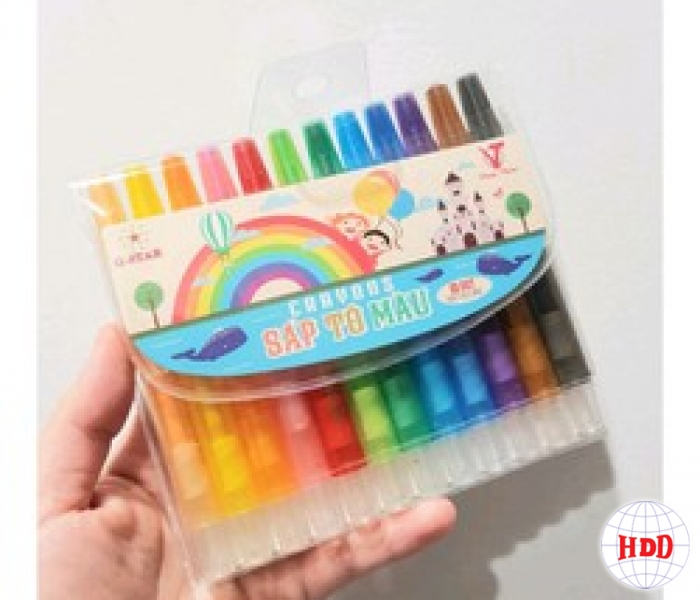 Chì màu sáp 12M, 1012 (A,B...), lớn (vặn)