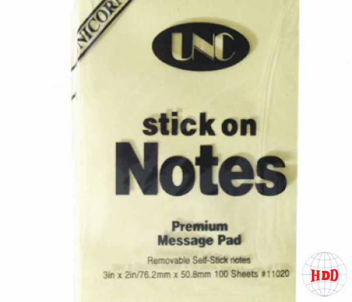 GIẤY NOTE VÀNG 3X5 UNC 7,6CMX12,5CM