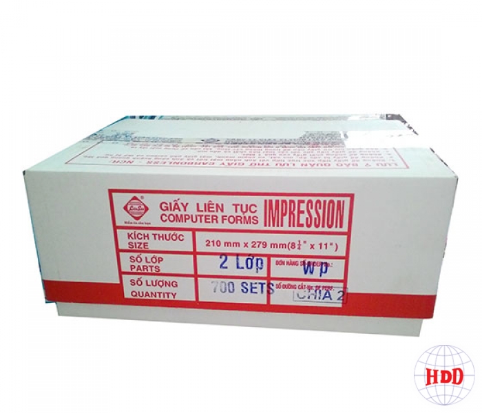 Giấy Liên Tục Liên Sơn  2->5 Liên/ A4 ( 210mm X 279mm)