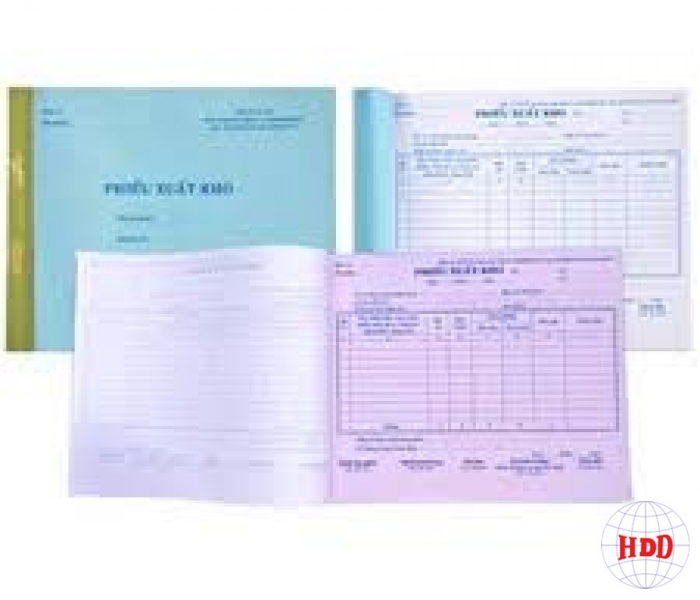 Phiếu xuất kho 2 liên 13x19cm (50 bộ=100 tờ)