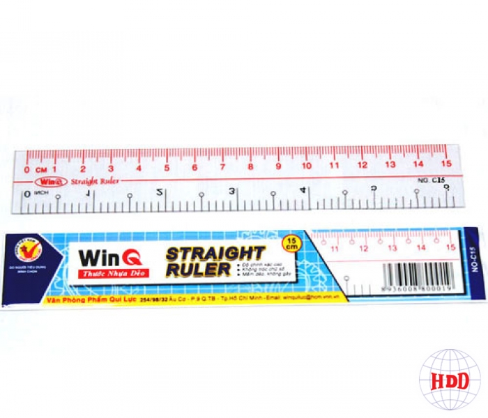 Thước 15cm, WinQ (dẻo)
