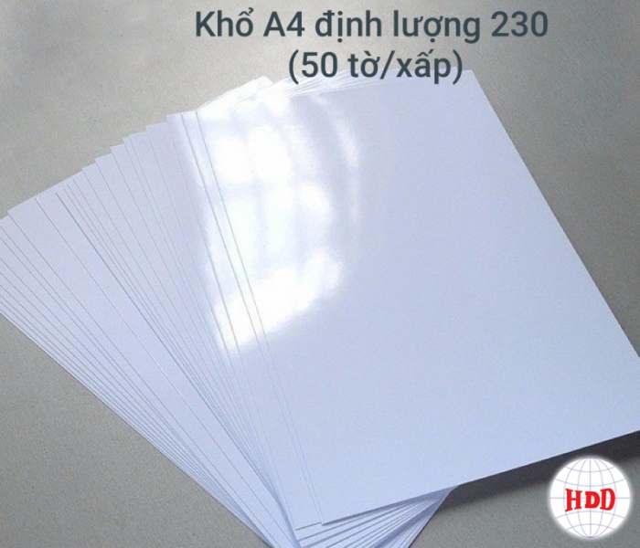 Giấy in ảnh 1M 230 A4 ( hàng nhập)